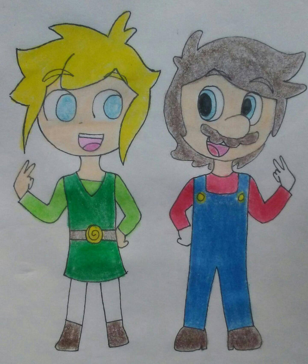 Mario and Link by ChibiAsh07 on DeviantArt