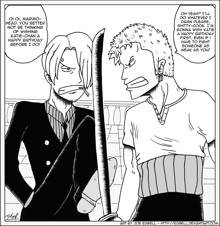 Sanji + Zoro - Birthday Card