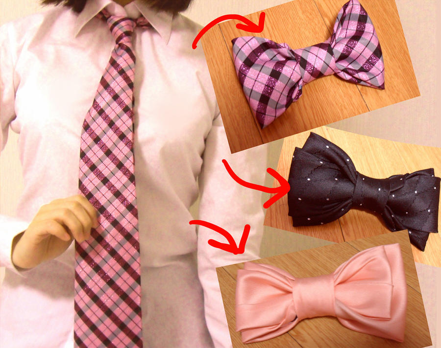 turning ties into bows (tutorial inside)