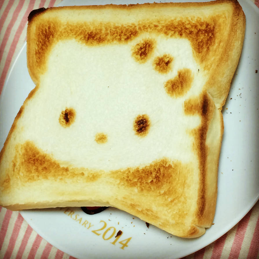 DIY hello kitty toast by minicuteclub