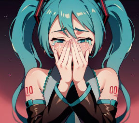 Miku Crying Reference Hatsune Miku crying by LahikaAnwar on DeviantArt