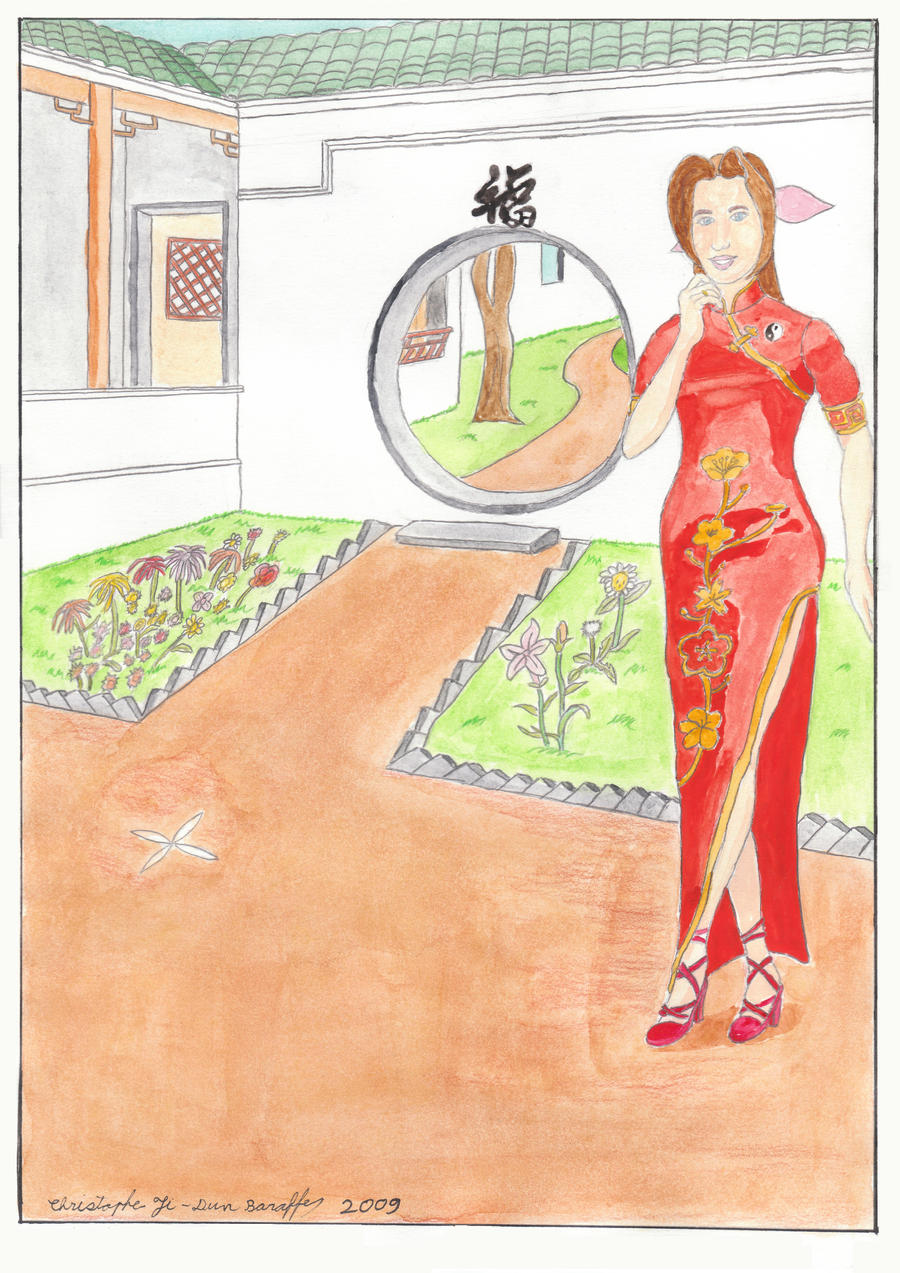 Adella in Chinese dress