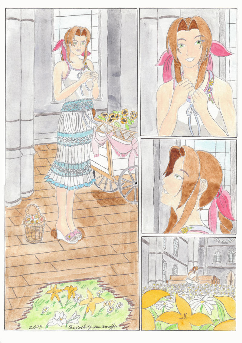 Aerith and flowers