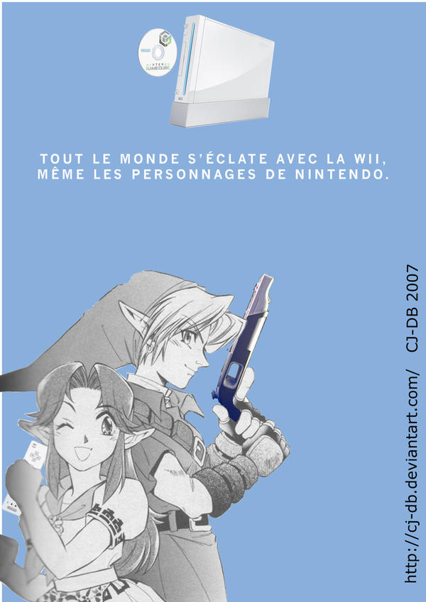 Malon and Link are playing Wii