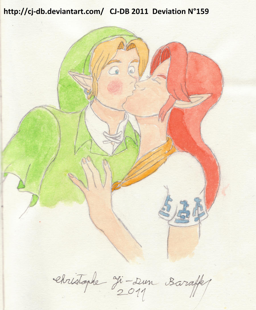Malon and Link kiss 2