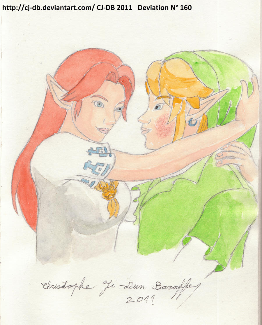 Malon and Link kiss 3
