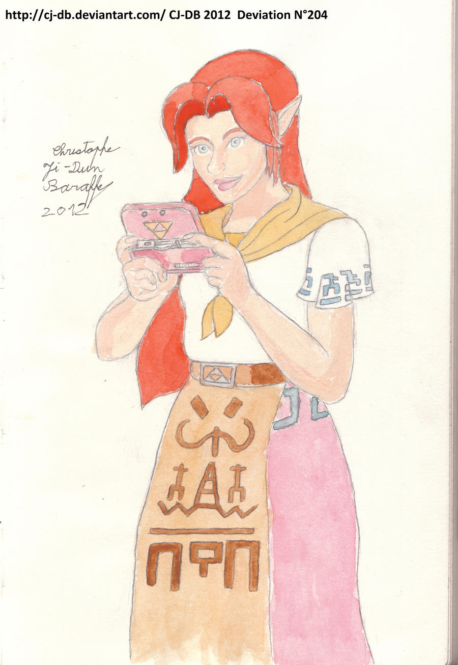 Malon plays the 3DS