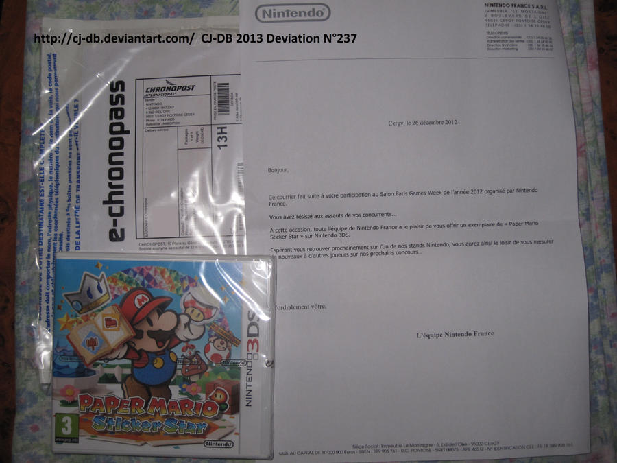 I won Paper Mario 3DS