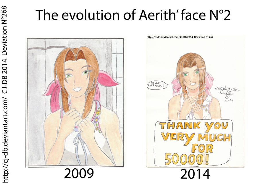 The evolution of Aerith's face N2
