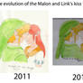 The evolution of the Malon and Link's kiss