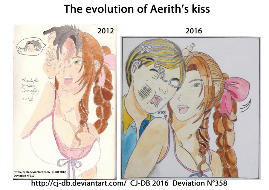 The evolution of Aerith's kiss