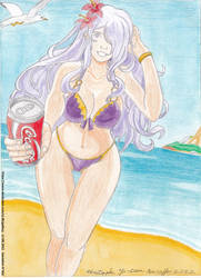 Camilla at the beach