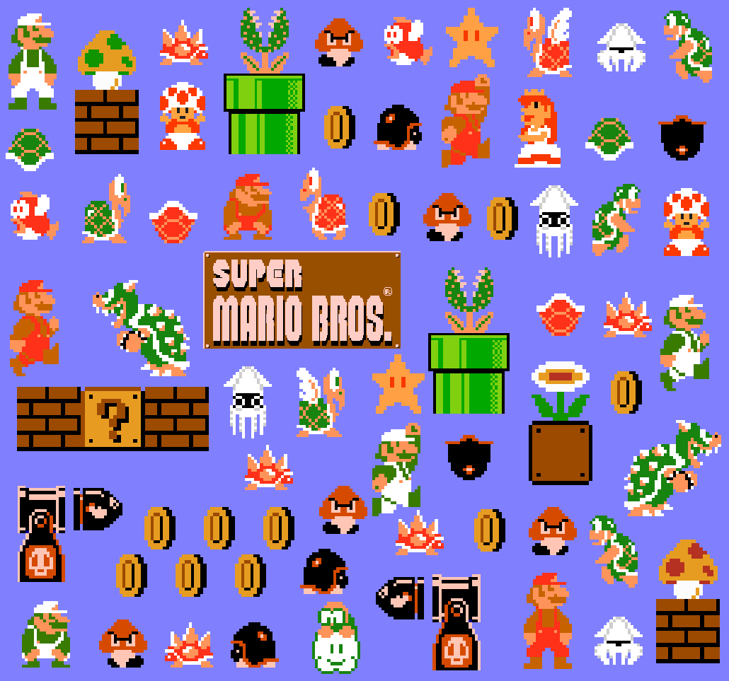 Mario 84 Pattern Super Mario Bros 8 bit Pattern by Junior3DSYMas on DeviantArt