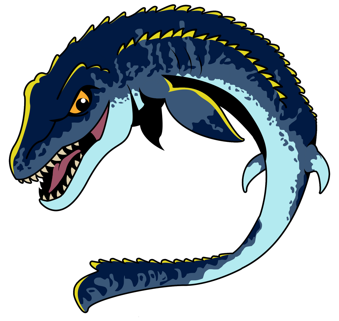 Easy Mosasaurus How To Draw A Cute Mosasaurus