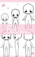 (F2U) Varied Chibi Bases pack!! ONLY PNG!