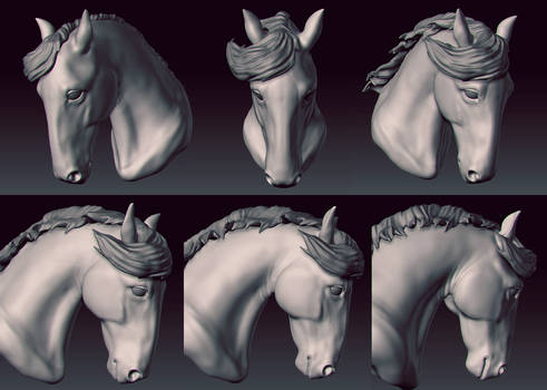 Horse Head Zbrush Sketch