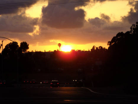 late sunset street