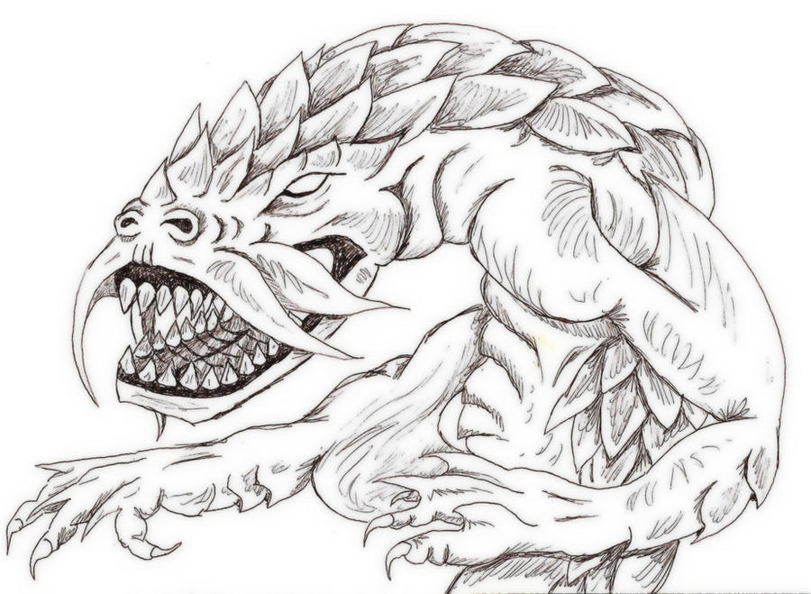 Beast Races Drawing A beast by Dracospyre on DeviantArt