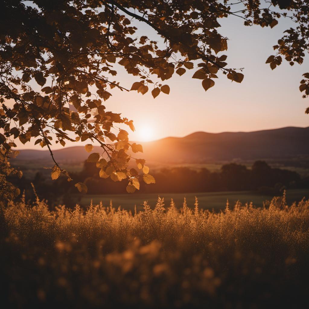 Sun setting at twilight