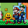 C- Mario- Luigi and Mr. Pacman