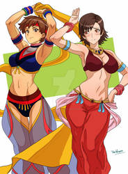 [C] Sakura Kasugano and  Asuka Kazama