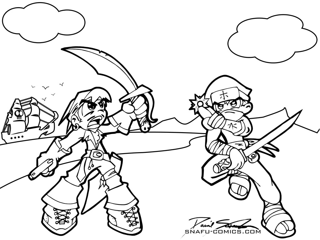 Coloring Book Pirate Ninja