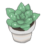 pixel succulent baby