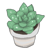 pixel succulent baby