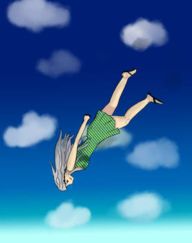 Girl falling