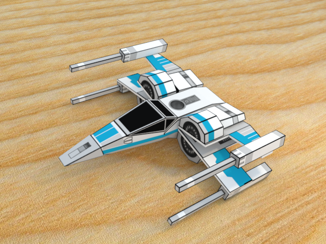 X Wing T 70 Cute Papercraft Render By Theexkaiser On Deviantart