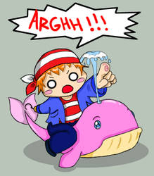 Steef on his P.I.M.P whale XD