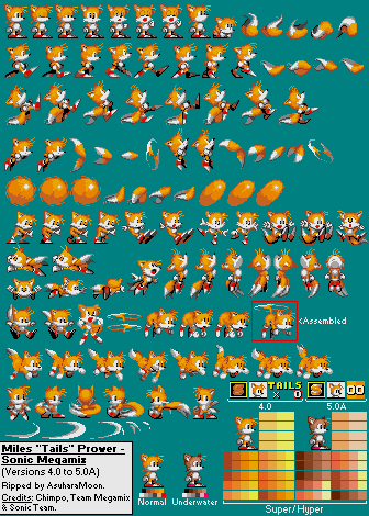 Tails Hand-Drawn Sprite Sheet by Nintendrawer : r/SonicTheHedgehog