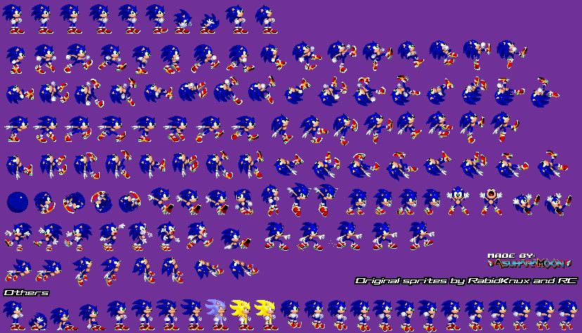 DStar on X: I finally completed all 4 sprites for the Sonic