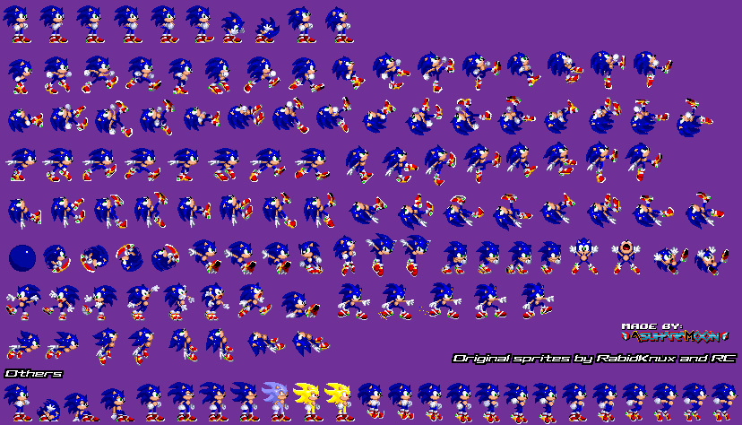 Custom Hybrid Sonic / SonicClone Sprites [Sonic the Hedgehog Forever] [Mods]