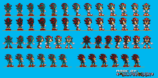 Pixilart - Sonic Shadow sprites by MarbleMammal397