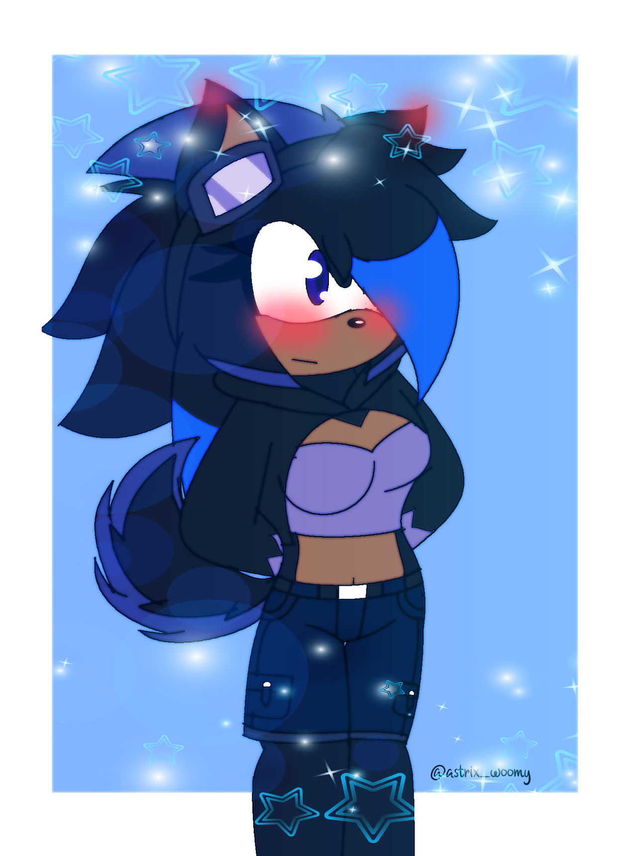 : . Blue Sparkles and Stars . :