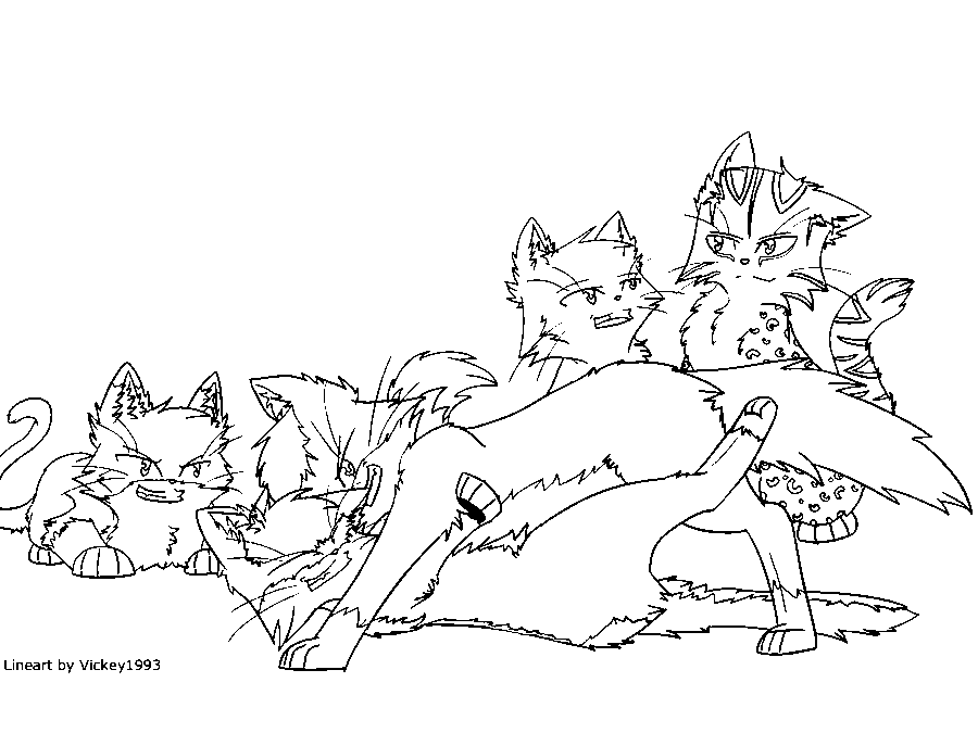 pix Deviantart Cat Group Base a day in stoneclan ms paint lineart by