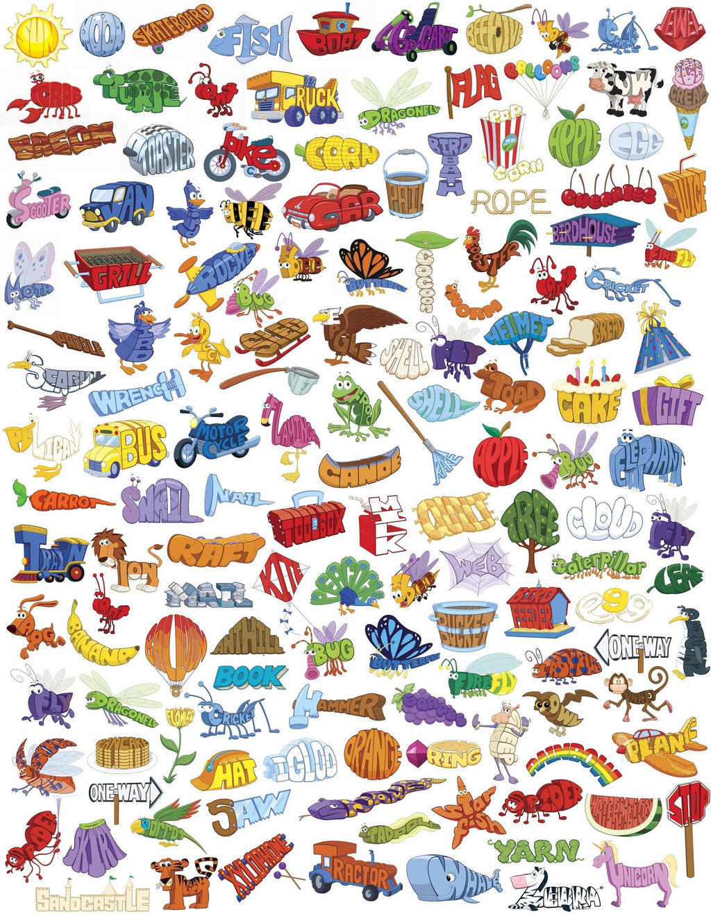 WordWorld design All Images In Color by WolfeHanson on DeviantArt