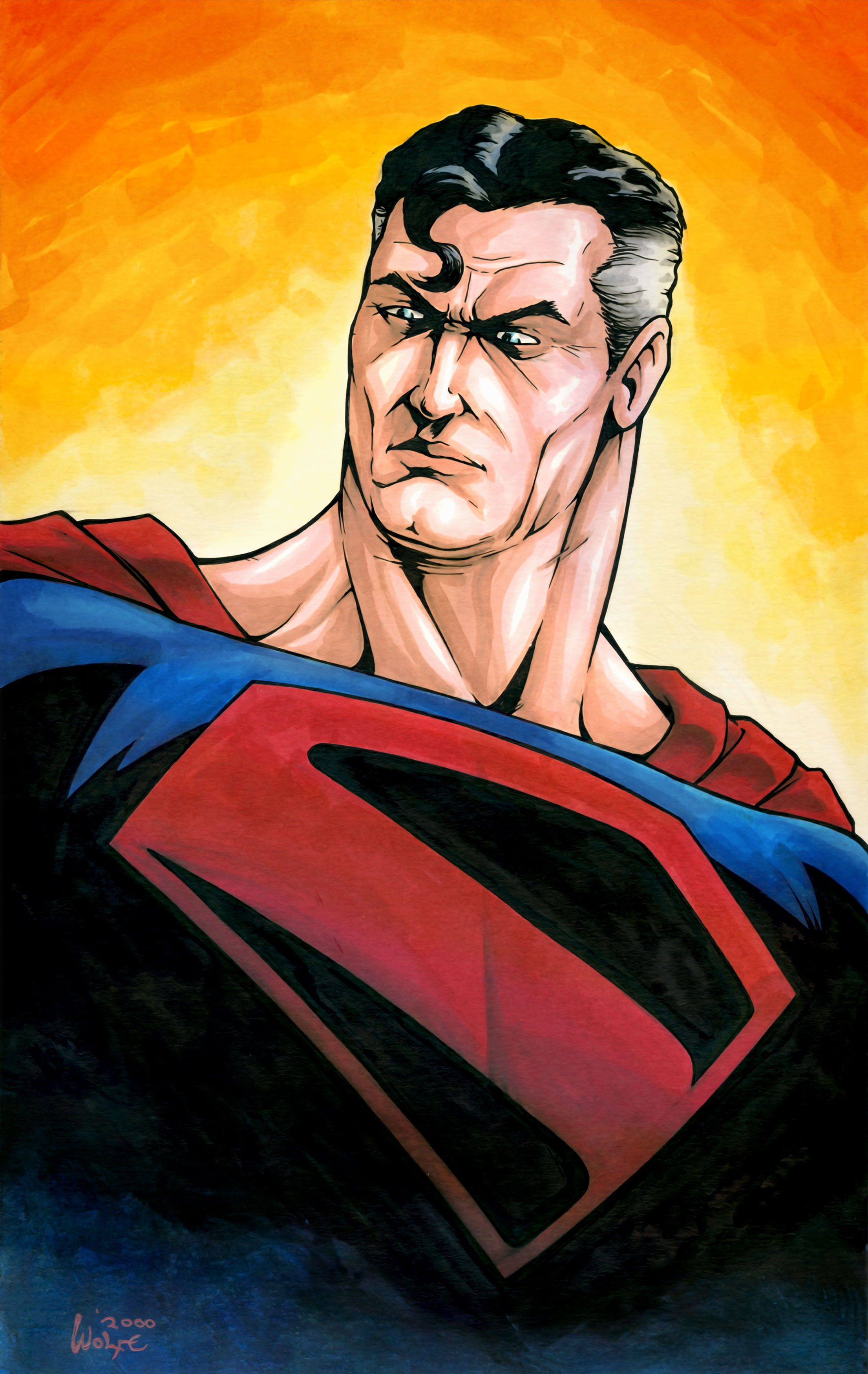 Kingdom Come Superman circa 2000 ink and markers by WolfeHanson on DeviantArt Kingdom Come Superman circa 2000 ink and markers by WolfeHanson on DeviantArt