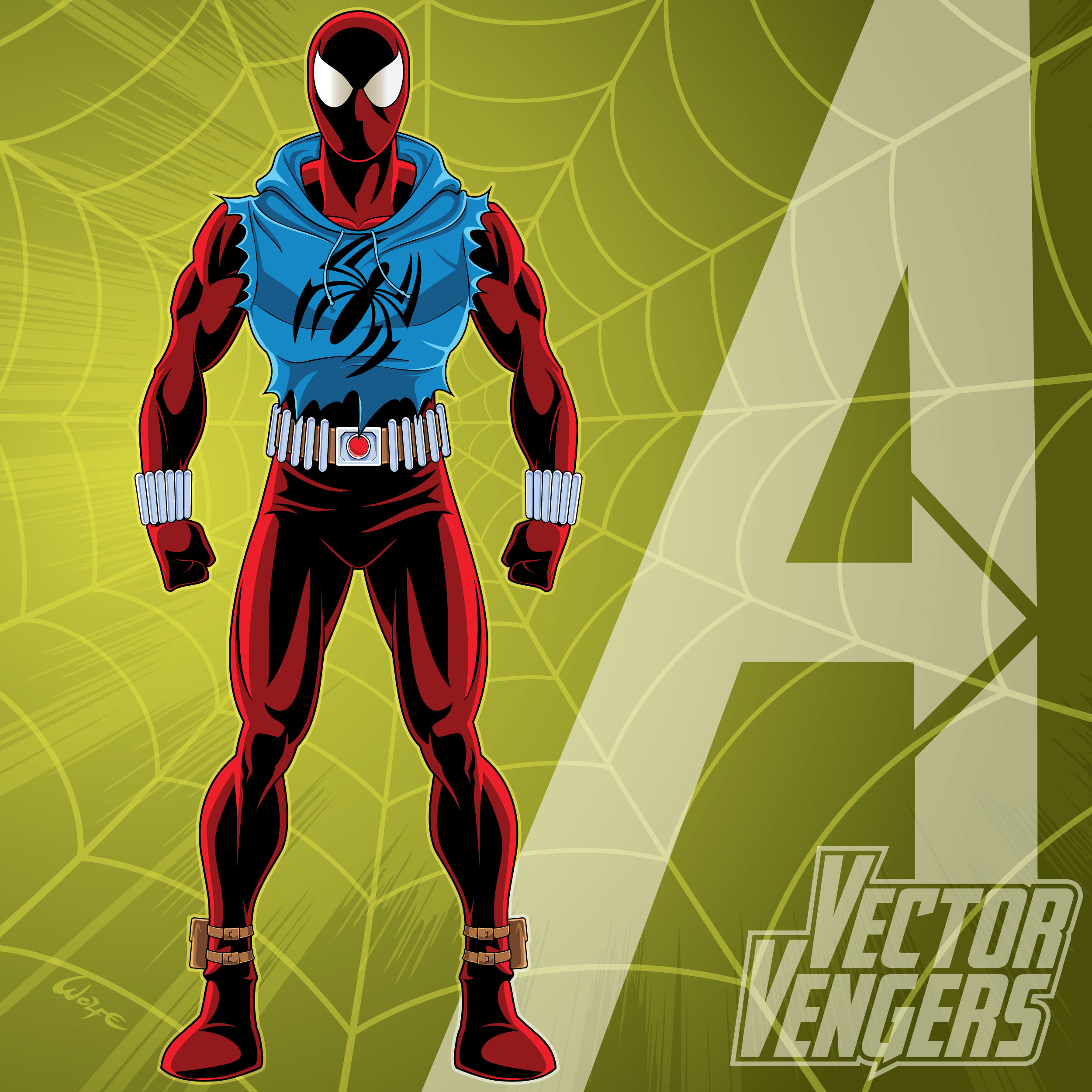 Vector Vengers: Scarlet Spider by WolfeHanson on DeviantArt