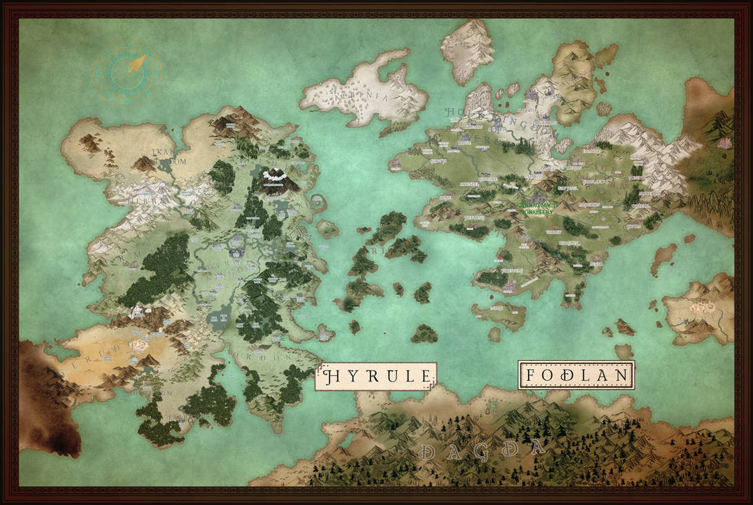 LOVELESS Project HyruleFodlan World Map by o0RobZombii0o on DeviantArt