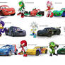 Sonic Characters as Cars 2 WGP Racers