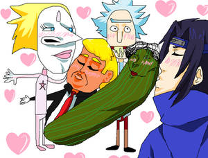 Pearl x Donald Trump x Rick x Sasuke