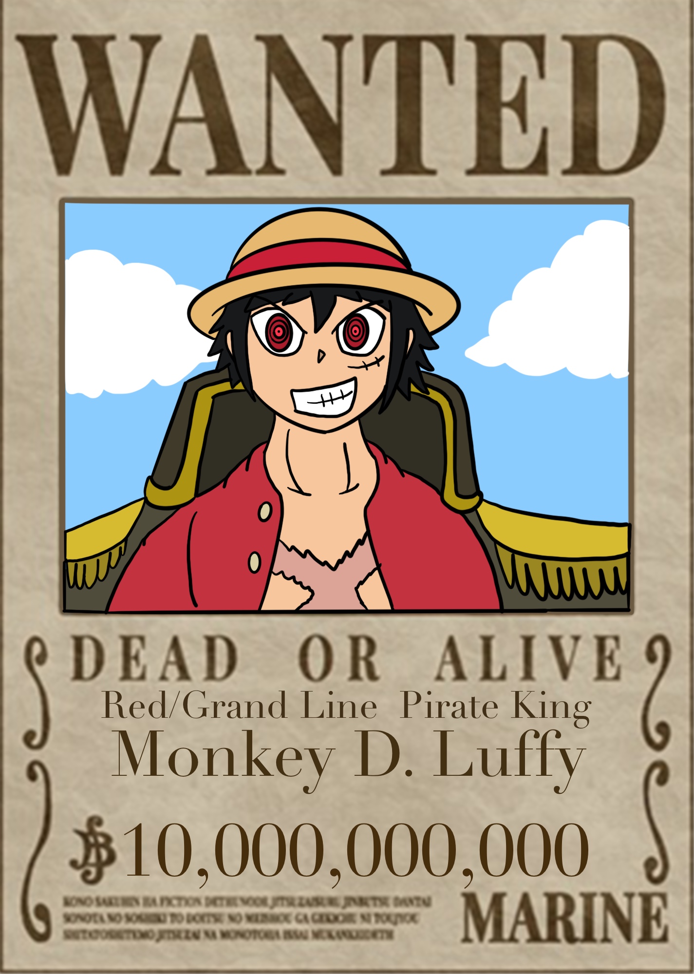 monkey d. luffy- straw hat captain by nectp on... Monkey D. Luffy- Red/Grand Line Pirate King Bounty by Nectp on DeviantArt