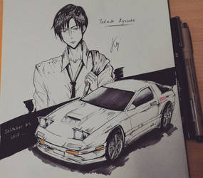 Inktober Day 2 (Takashi Ryosuke-Initial D)