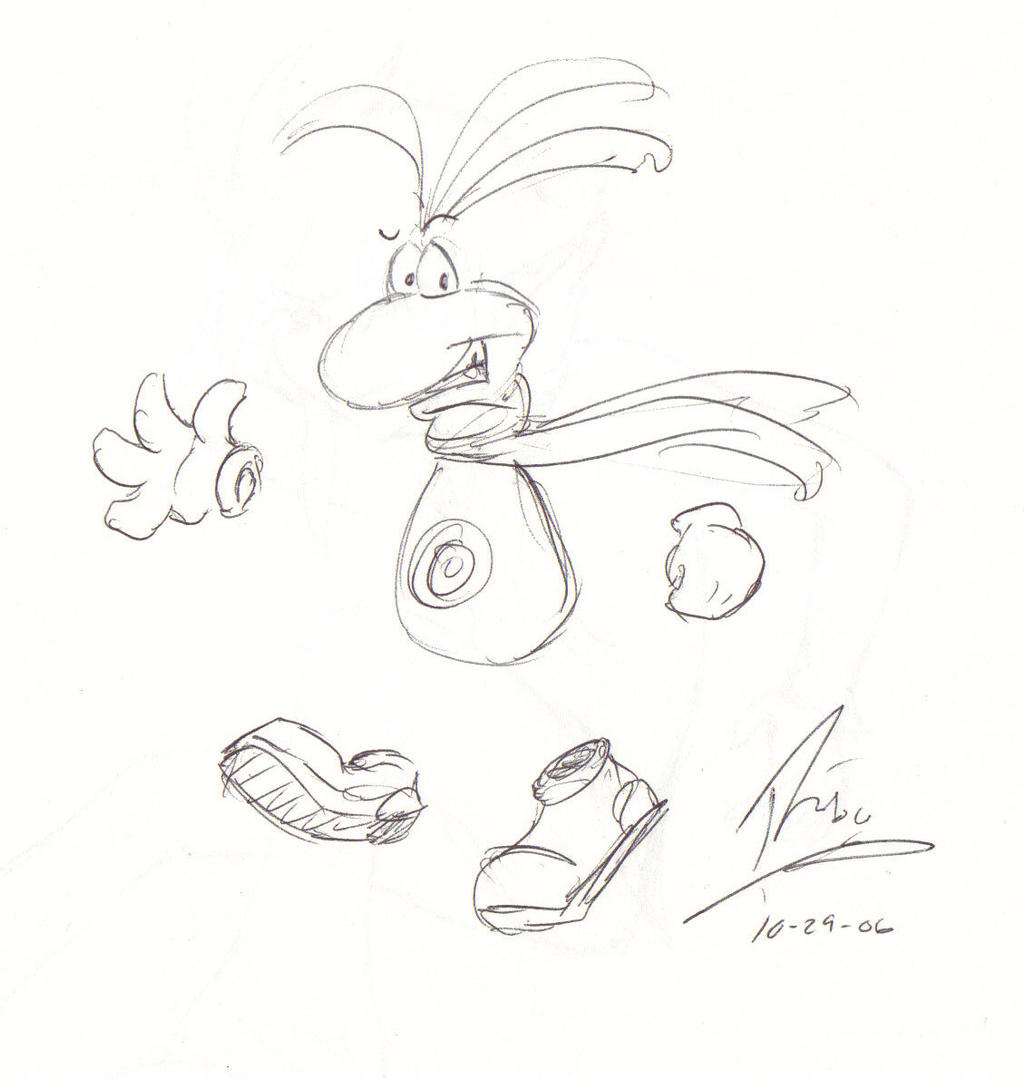 Rayman Fanart Sketch by ratcabob on DeviantArt
