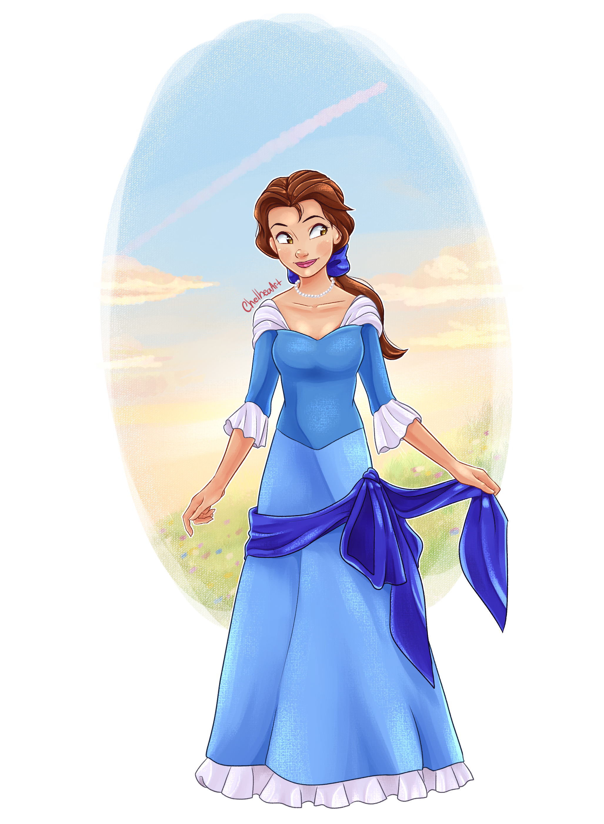 belle blue dress clipart Royalty Free Download Belle Transparent Village - Belle Blue Dress Cartoon Transparent PNG - 376x721