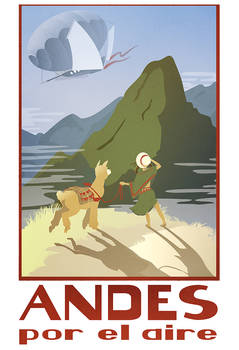 Andes travel poster