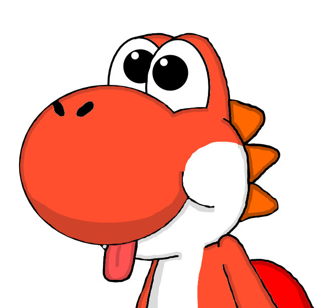 Red Yoshi Portrait by happygav123 on DeviantArt