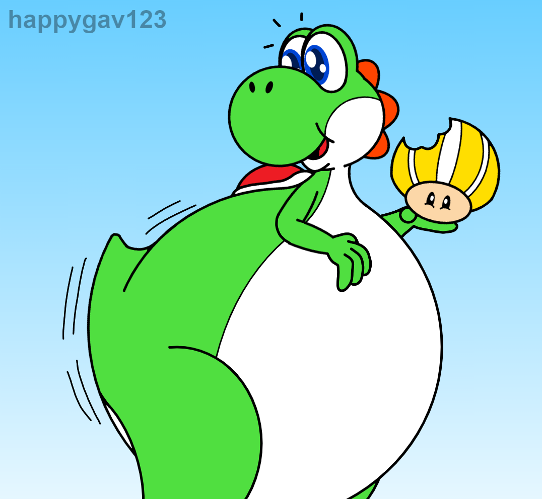 Wobbly Yoshi by happygav123 on DeviantArt